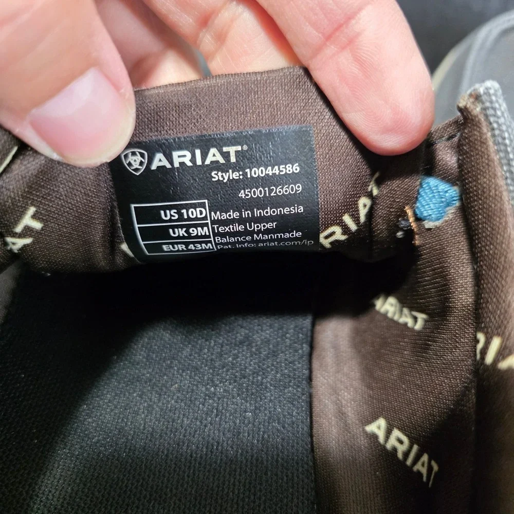 Ariat Mens Hilo Canvas Loafers Grey Aztec Print 10044586 Size 10D‎